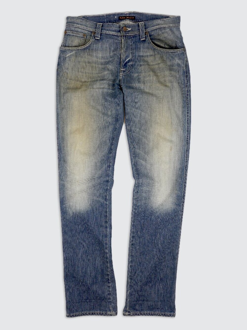 Nudie Jeans Co Vintage Wash Blue Straight Leg Jeans 32x34